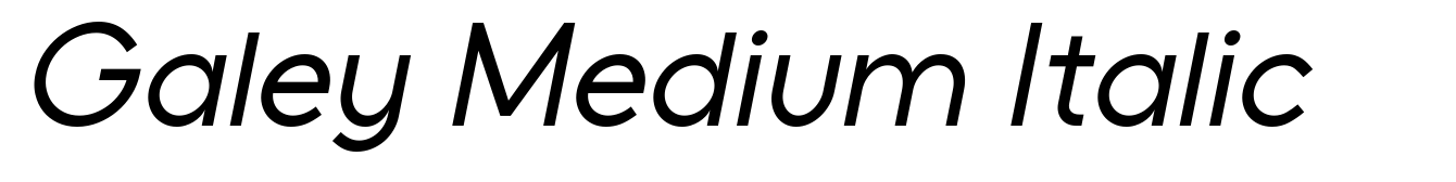 Galey Medium Italic